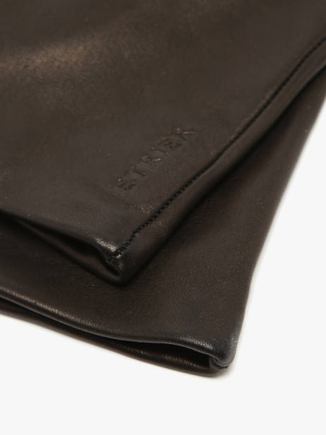 Dameshandschoenen Leder Etrier Zwart accessoires EGLO416G ander zicht 1